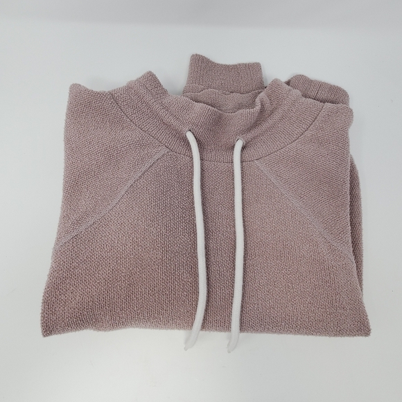 VARLEY MACEO TEXTURED MOCK NECK SWEATSHIRT DUSTY ROSE MAUVE WOMEN SMALL - Picture 7 of 15